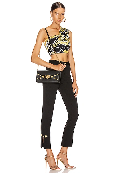 Shop Versace Tribute Shoulder Bag In Black In Black & Gold