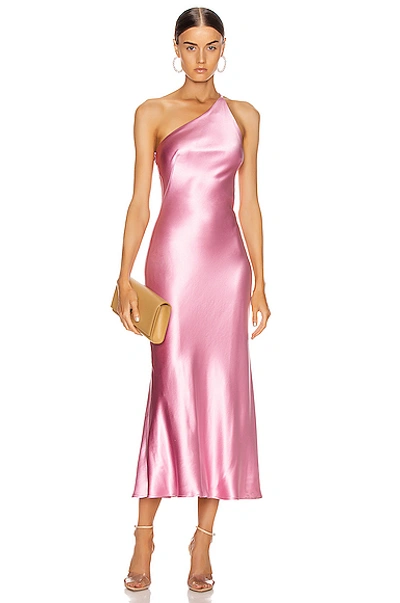 Shop Galvan Cropped Roxy Dress In Rose