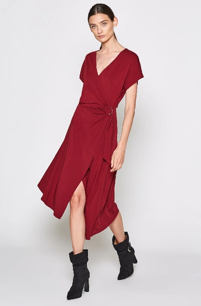 Joie Anjula Draped Short-sleeve Wrap Dress In Topanga | ModeSens