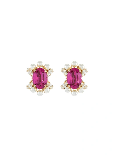 Shop Anton Heunis Swarovski Crystal Pearl Stud Earrings