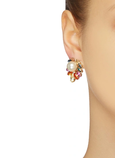 Shop Anton Heunis Swarovski Crystal Pearl Stud Earrings