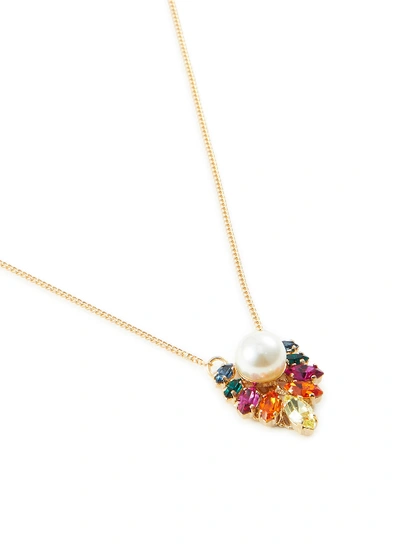 Shop Anton Heunis Swarovski Crystal Pearl Pendant Necklace