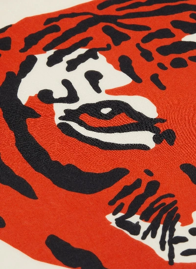 Shop Gucci Tiger Print Modal-silk Scarf