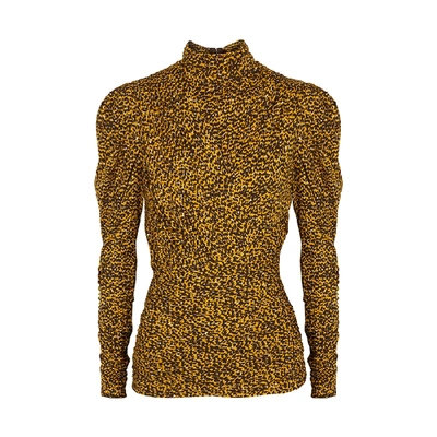 Shop Isabel Marant Jalford Printed Stretch-knit Top