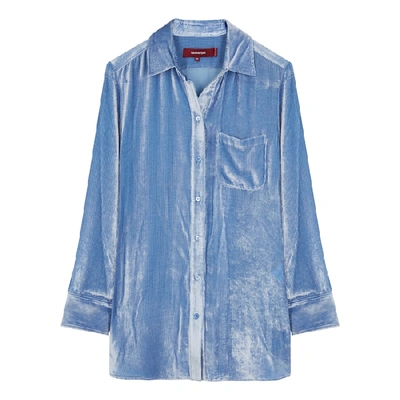 Shop Sies Marjan Sander Blue Corduroy Shirt