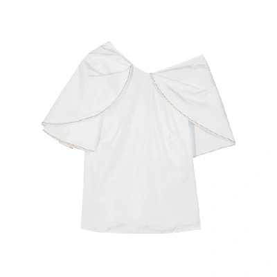 Shop Peter Pilotto White Asymmetric Cotton Top