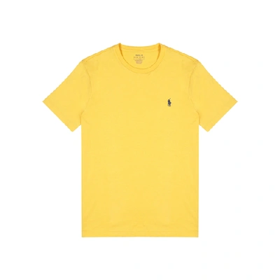 Shop Polo Ralph Lauren Yellow Cotton T-shirt