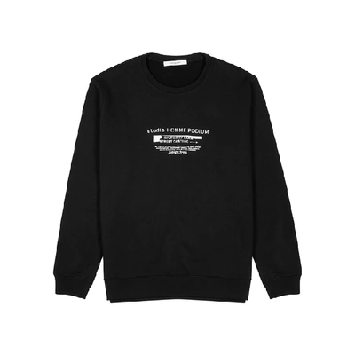Shop Givenchy Black Printed Cotton Sweatshirt