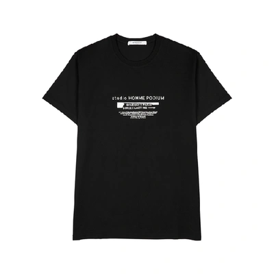Shop Givenchy Black Printed Cotton T-shirt