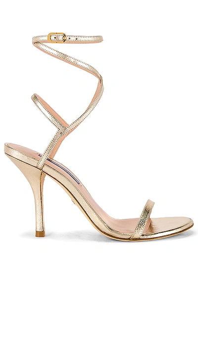 Shop Stuart Weitzman X Revolve Barelynudist 100 Sandal In Light Gold