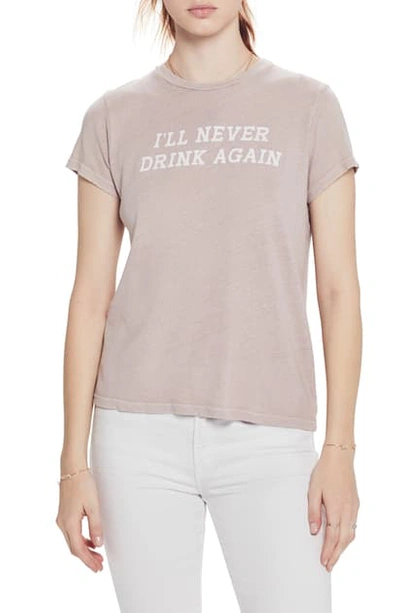 Shop Mother The Sinful Holy Smokes Tee In Ill Never Drink Again Mauve