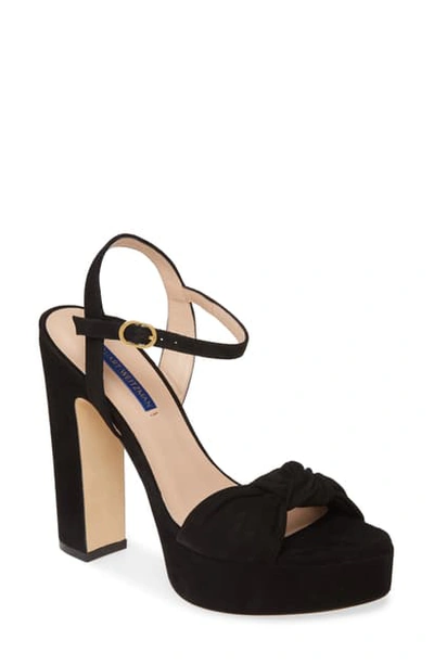 Shop Stuart Weitzman Mirri Platform Sandal In Black Suede