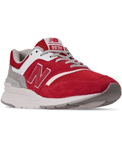 Shop New Balance Men's 997 Americana Casual Sneakers From Finish Line In Red/raincloud