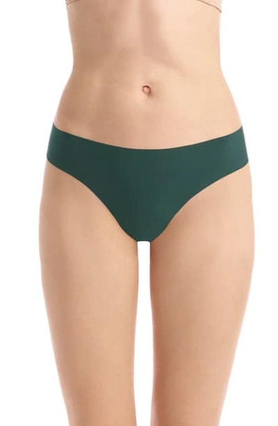 Shop Commando 'butter' Stretch Modal Thong In Forest