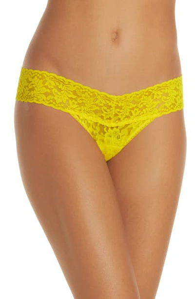 Shop Hanky Panky Signature Lace Low Rise Thong In Sunshine Yellow