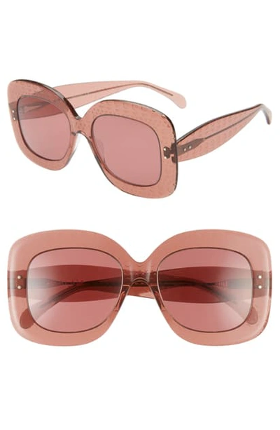 Shop Alaïa 54mm Square Sunglasses In Nude