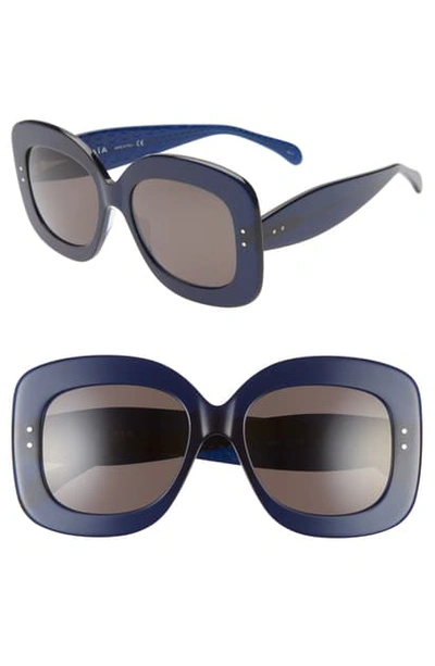 Shop Alaïa 54mm Square Sunglasses In Blue