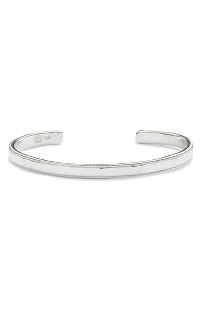 Shop Anna Beck Hammered Skinny Cuff In Silver