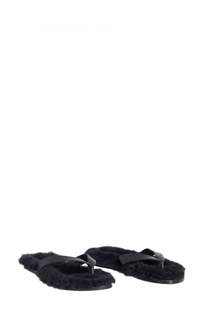 shearling flip flops