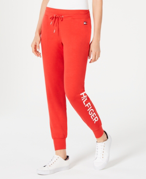 tommy hilfiger red sweatpants