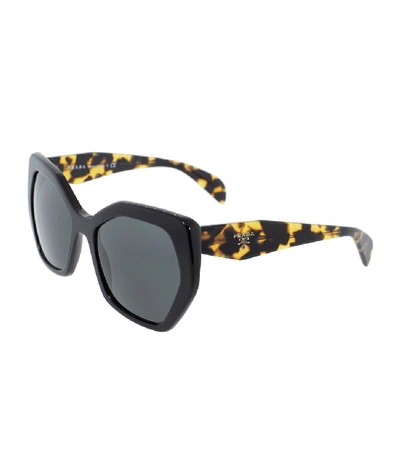 Shop Prada Heritage Butterfly Sunglasses In Black