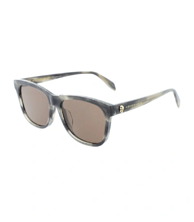Shop Alexander Mcqueen Acetate Sunglasses In Grey