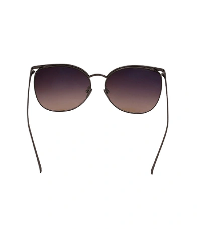 Shop Linda Farrow Aviator Sunglasses In Brown