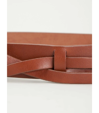 Shop Rosetta Getty Knot Belt In Brown