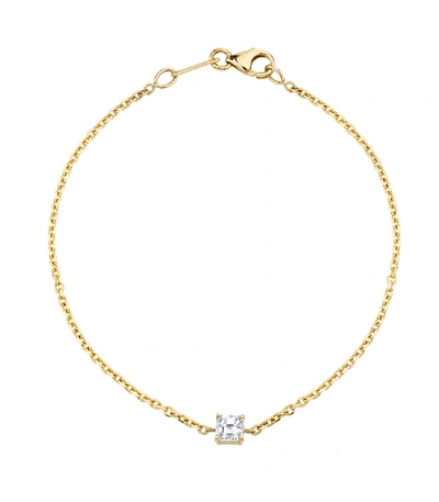 Shop Anita Ko Asscher Diamond Chain Bracelet In Yellow Gold