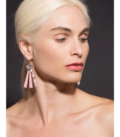 Shop Irene Neuwirth Jewelry Kunzite And Pink Opal Earrings In Rose Gold