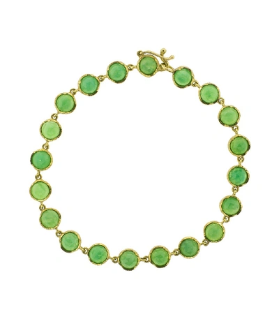 Shop Irene Neuwirth Jewelry Rose Cut Chrysoprase Bracelet In Yellow Gold