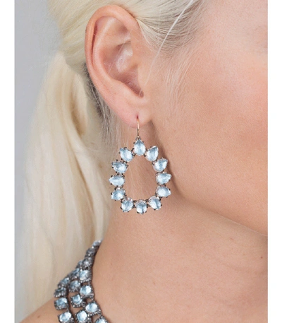 Shop Larkspur & Hawk Caterina Small Frame Earrings In Silver