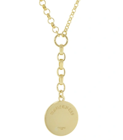 Shop Foundrae Wholeness Medallion Mixed Link Belcher Chain Necklace In Yellow Gold