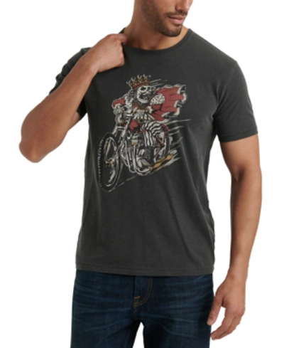 Shop Lucky Brand Men's King Skull Graphic T-shirt In Black Mountain