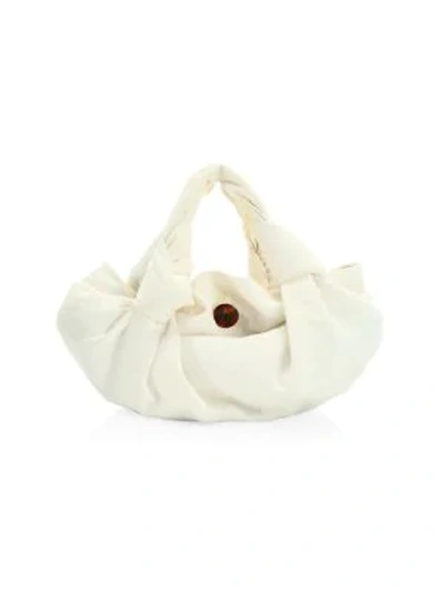 Shop The Row Ascot Coated Linen Hobo Bag In Plaster