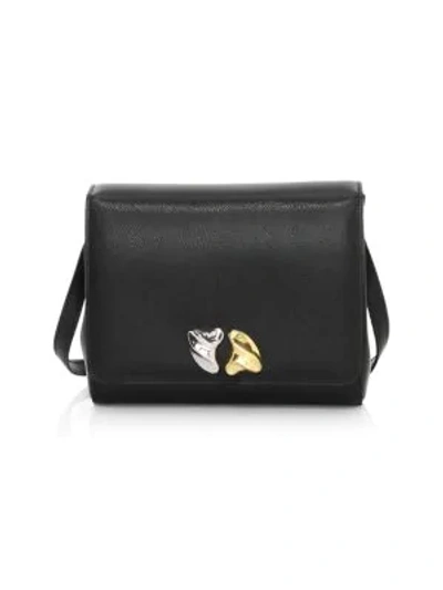 Shop Little Liffner Focaccia Leather Shoulder Bag In Black