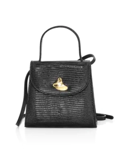 Little Lady Lizard-Effect Leather Top Handle Bag By Little Liffner