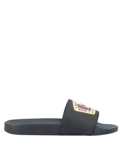 Shop Dsquared2 Slides And Slippers In Black