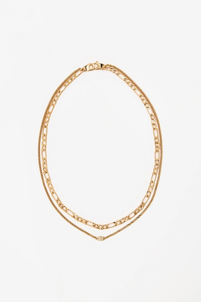 Shop Alexander Wang Gold Double Chain Necklace In No Color
