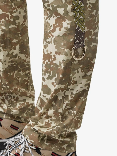 Shop Burberry Camouflage Monogram Pants