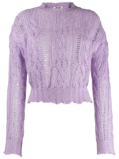 Shop Acne Studios Kella Cable Knit Sweater