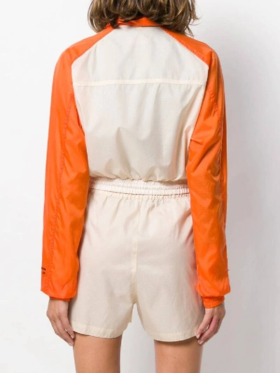 Shop Heron Preston Cropped Windbreaker Jacket In Orange