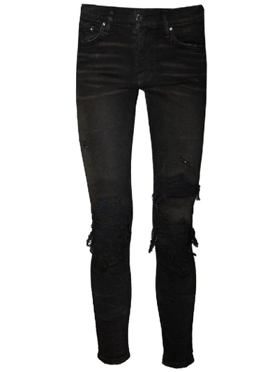 Shop Amiri Black Tonal Denim Mx1