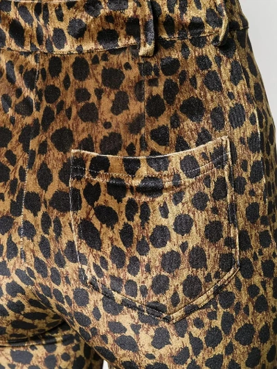 Shop Attico Leopard Print Leggings In Brown