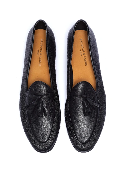 Shop Baudoin & Lange 'sagan' Tassel Leather Loafers In Black
