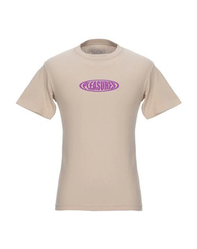 Shop Pleasures T-shirt In Sand