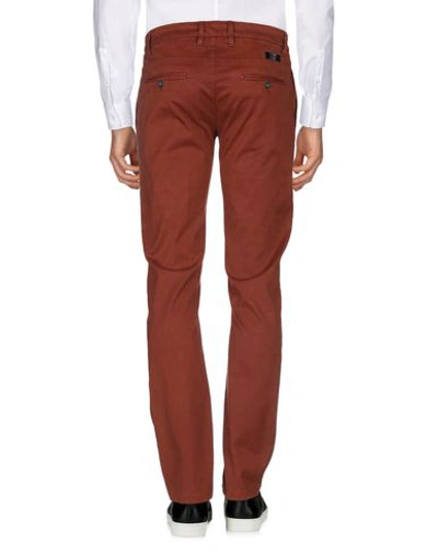 Shop Siviglia Man Pants Brick Red Size 31 Cotton, Elastane