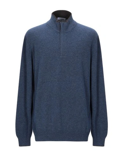 Gran Sasso Sweater With Zip In Blue