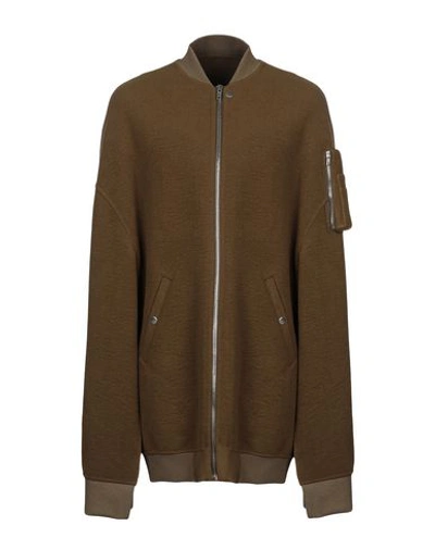 Shop Rick Owens Jacket In Military Green