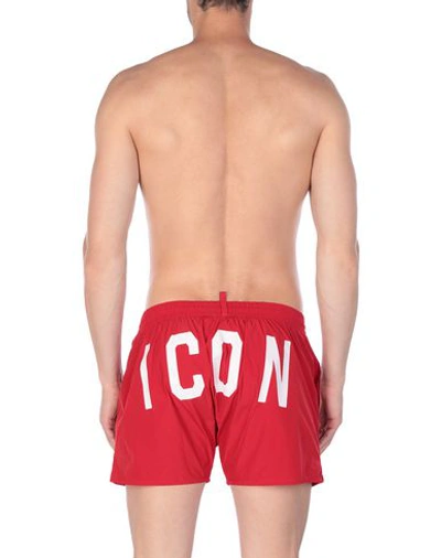 Shop Dsquared2 Man Swim Trunks Red Size 36 Polyester